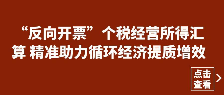 孝感“反向开票”个税经营所得汇算 精准助力循环经济提质增效